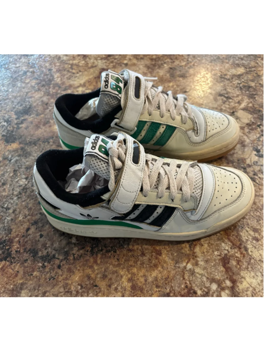 Adidas Forum 84 Low Celtics GX9058 Men’s 7.5 White Black Green Sneakers